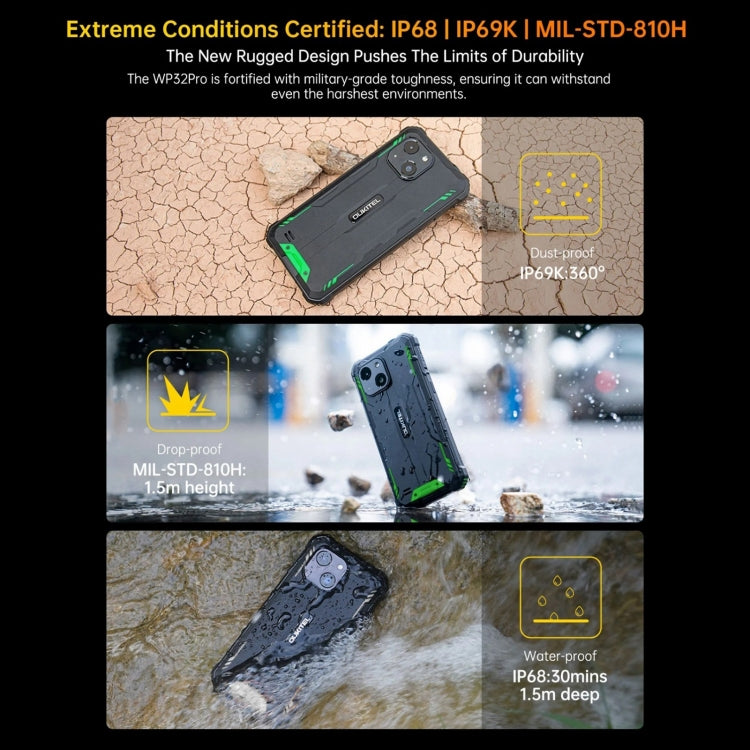 Oukitel WP32 Pro, 6GB+256GB, 6.0 inch Android 14 T606 Octa Core, OTG, Network: 4G, WP32 Pro, 6GB+256GB Oukitel WP32 Pro, 6GB+256GB, 6.0 inch Android 14 T606 Octa Core, OTG, Network: 4G, WP32 Pro, 6GB+256GB
